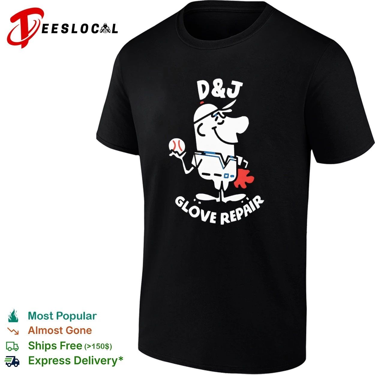 D&J Glove Repair baseball vintage sports T-shirt