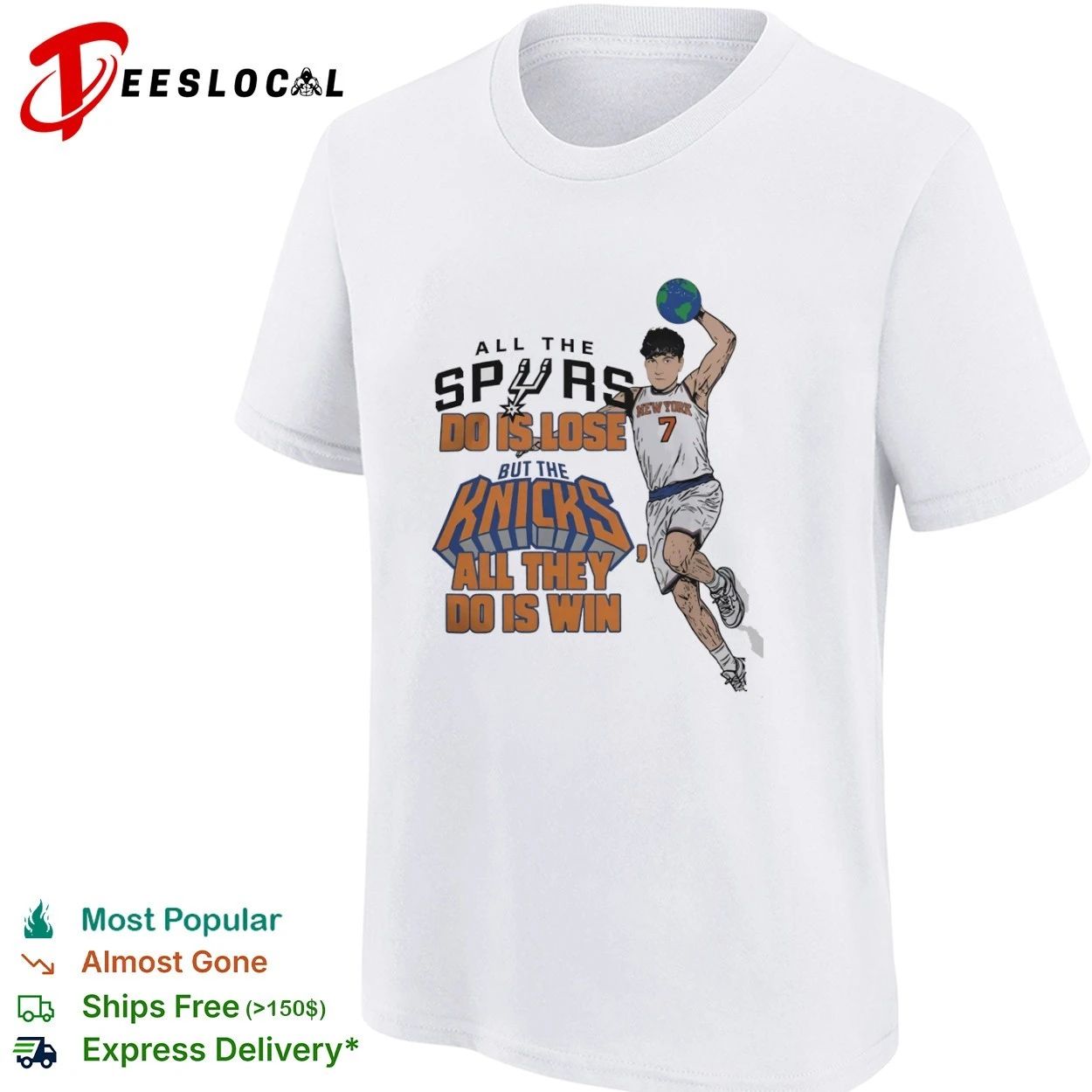 Jalen Brunson NY Knicks All the Spurs Do Is Lose but the Knicks All They Do Is Win T-shirt