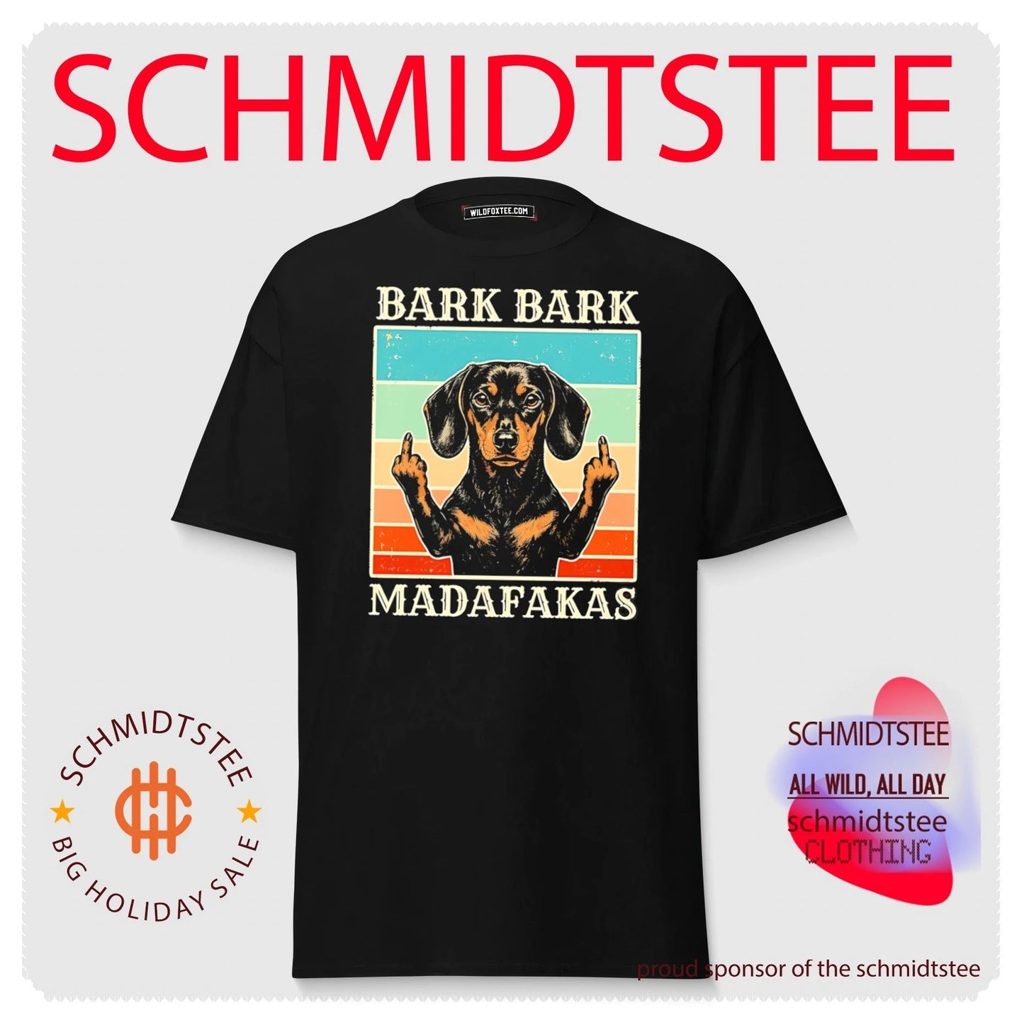 Bark Bark Madafakas middle finger dog funny shirt