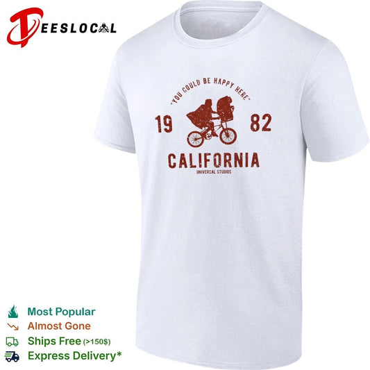 You Could Be Happy Here 1982 California Universal Studios ET T-shirt