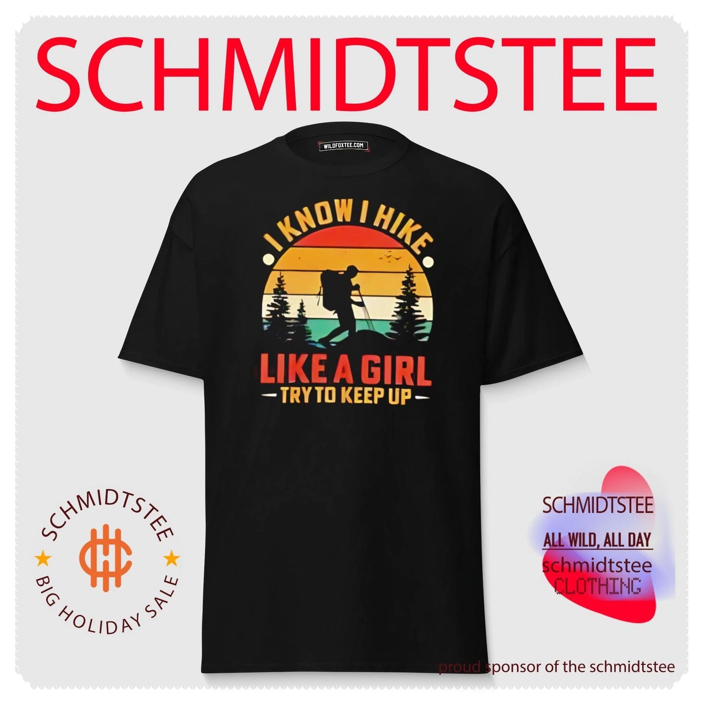 I know I hike like a girl try to keep up shirt