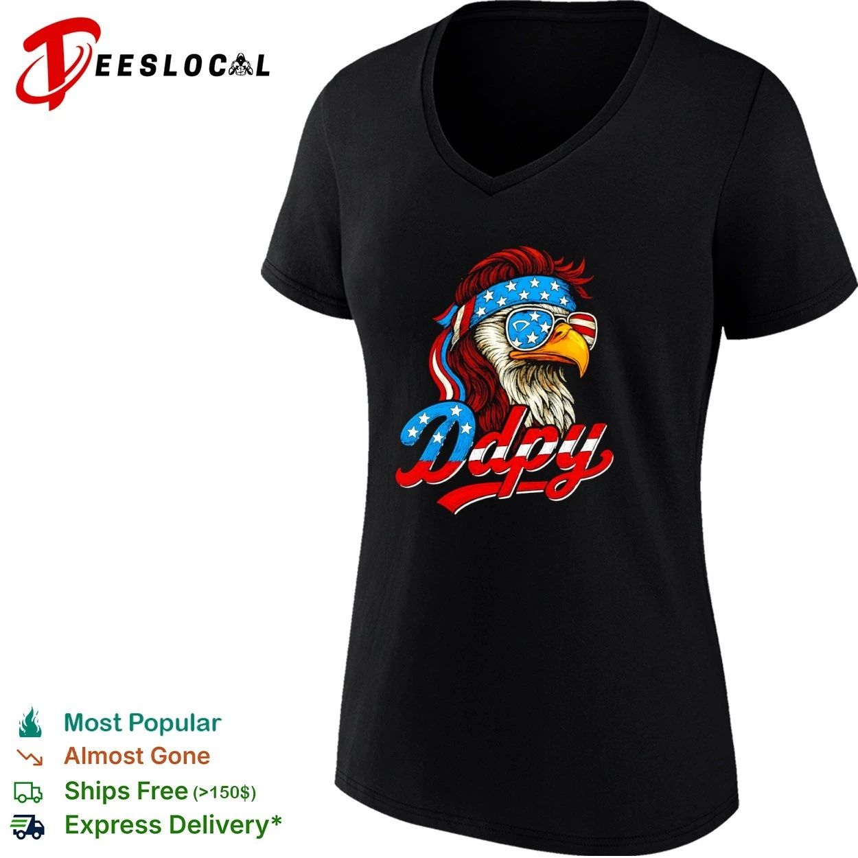 America Ddpy Eagle Mullet Sunglasses patriotic T-shirt