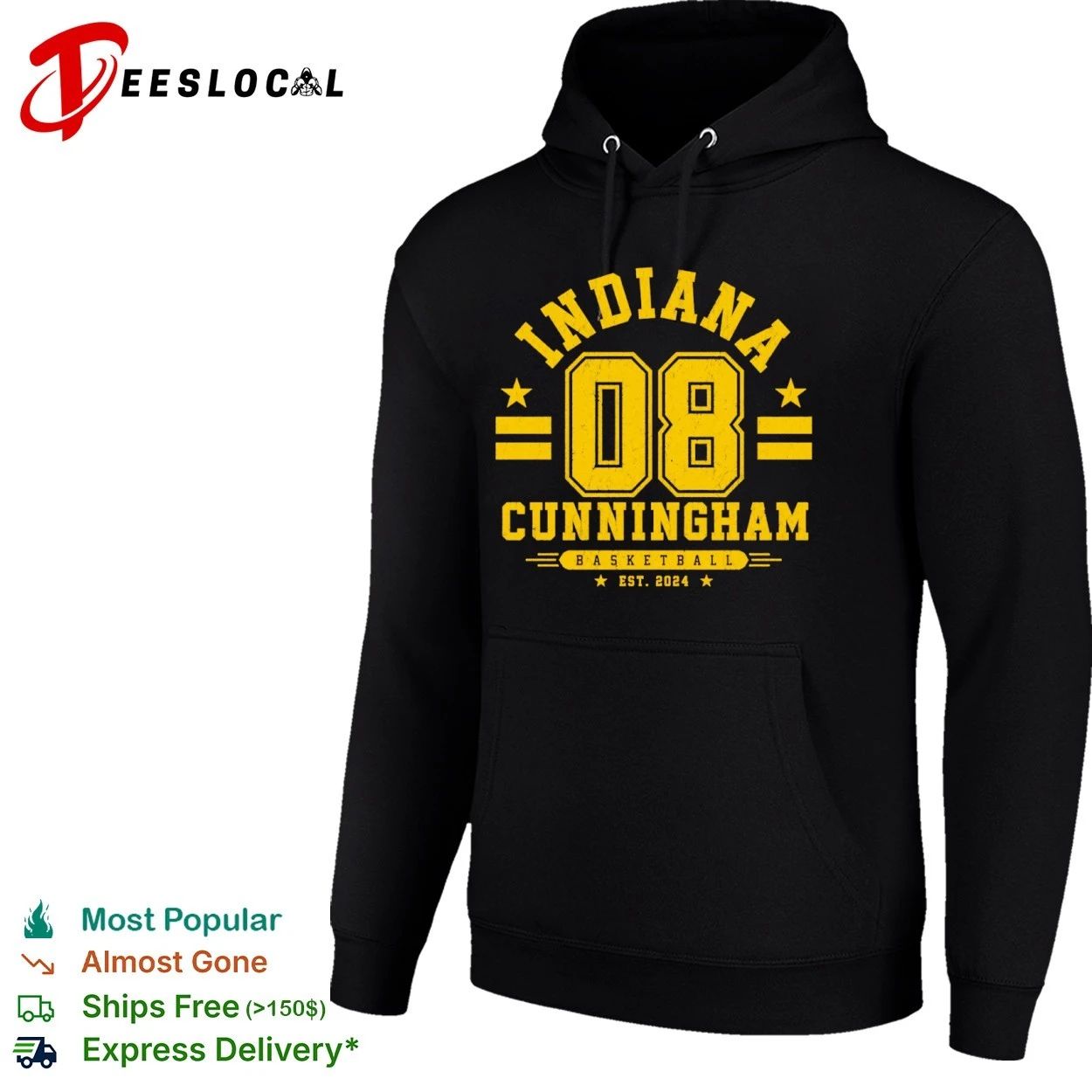 Indiana 08 Cunningham Basketball Est 2024 T-shirt