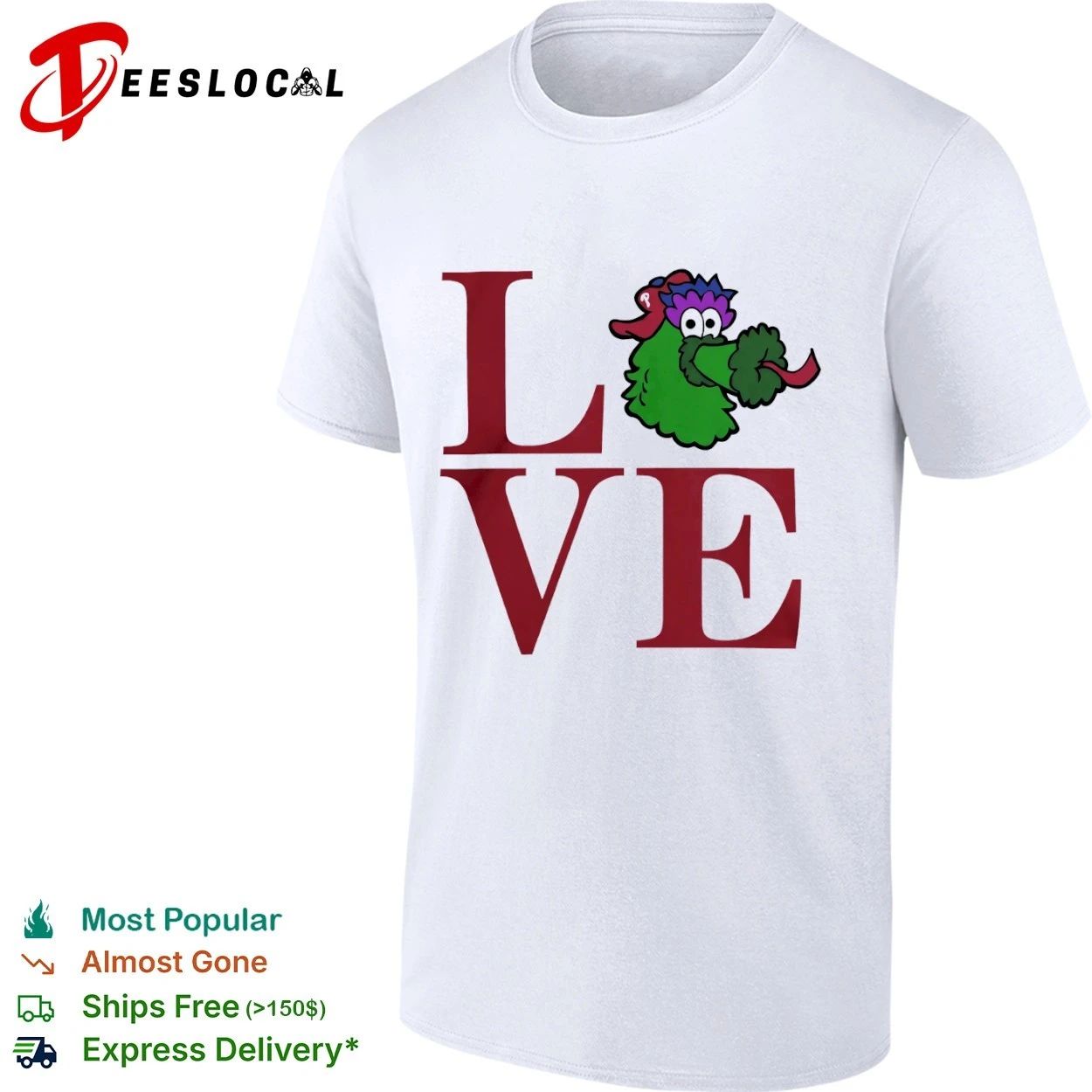 Love Philadelphia Phillies Phanatic Mascot T-shirt
