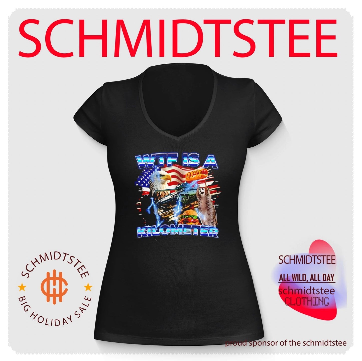 Wtf is a kilometer American flag shirt