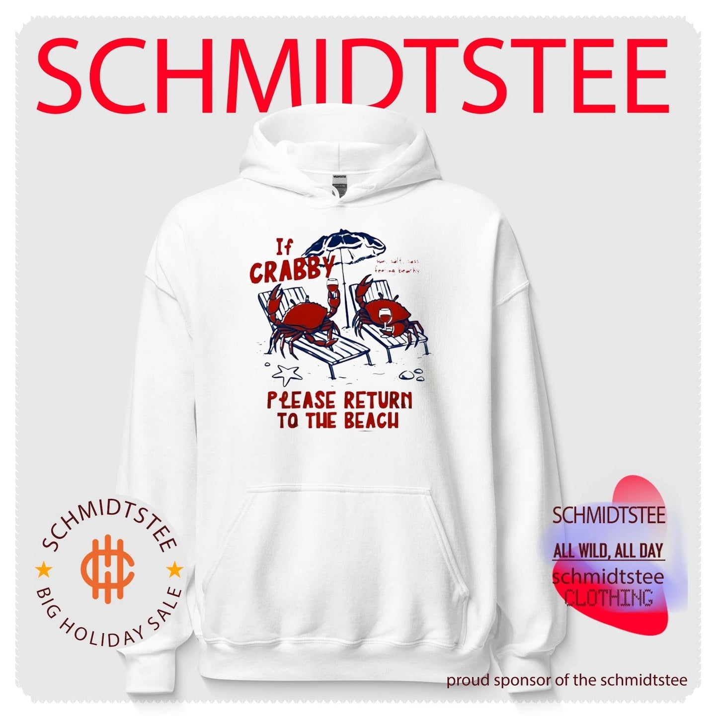 If Crabby Please Return to the Beach crab shirt