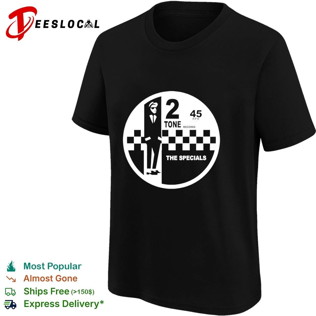 2 Tone Records 45 RPM The Specials Ska T-shirt