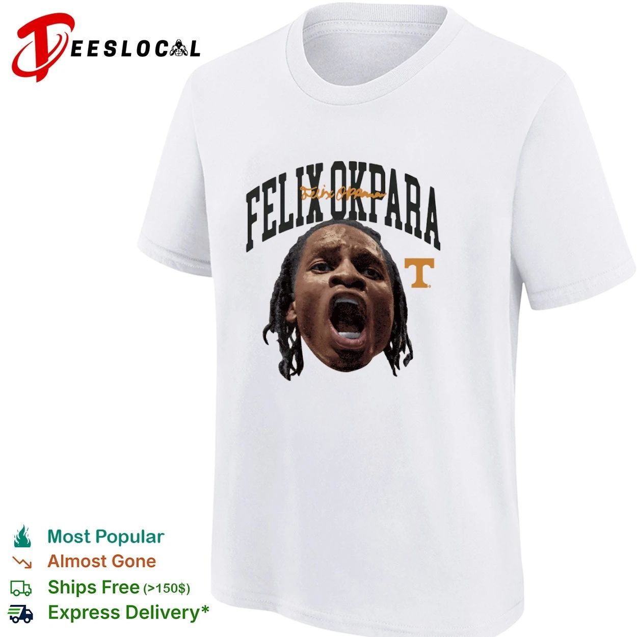 Felix Okpara Tennessee Volunteers NCAA Basketball T-shirt