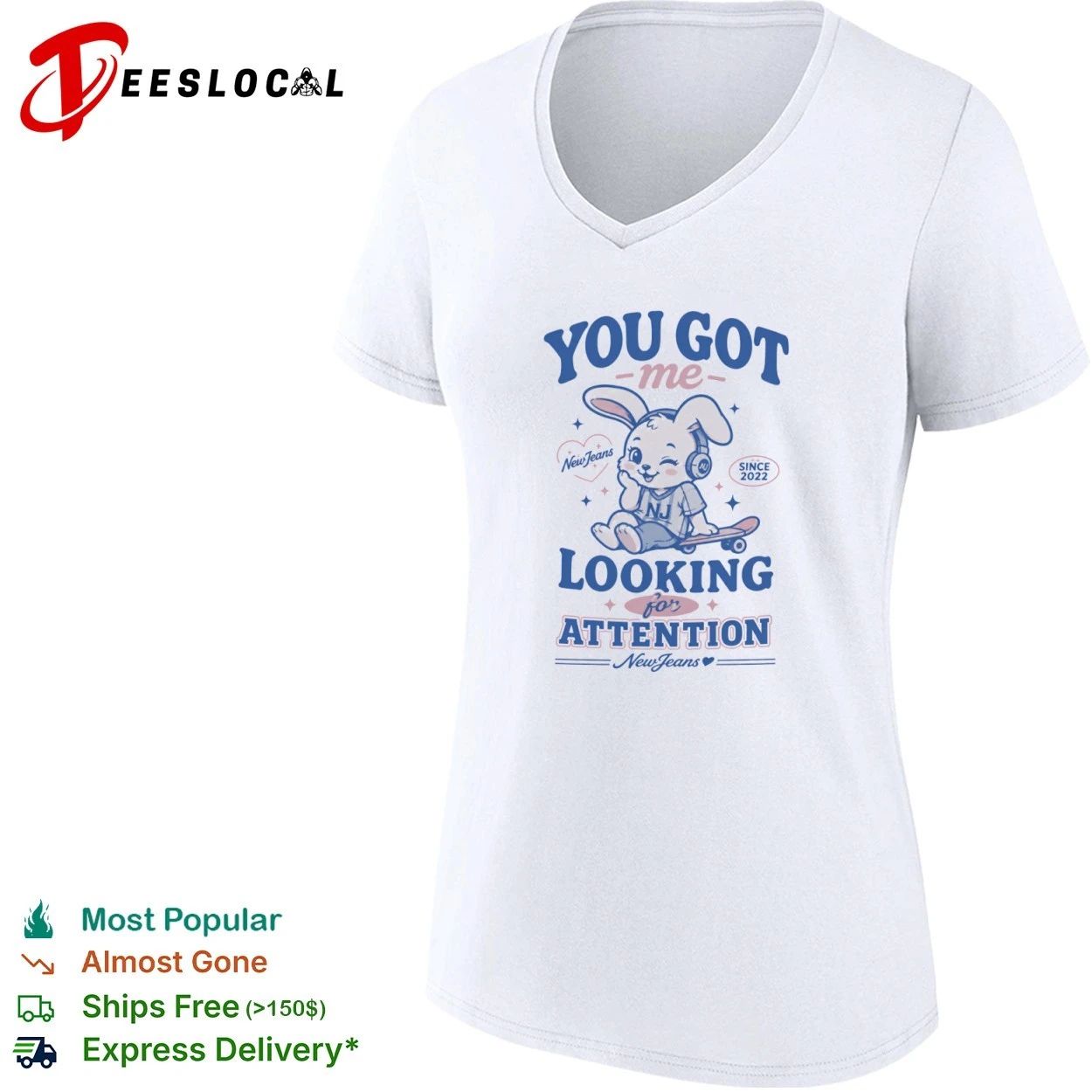 You Got Me Looking for Attention NewJeans Bunny T-shirt