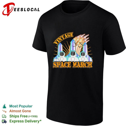 Vintage Space March astronaut sci-fi retro T-shirt