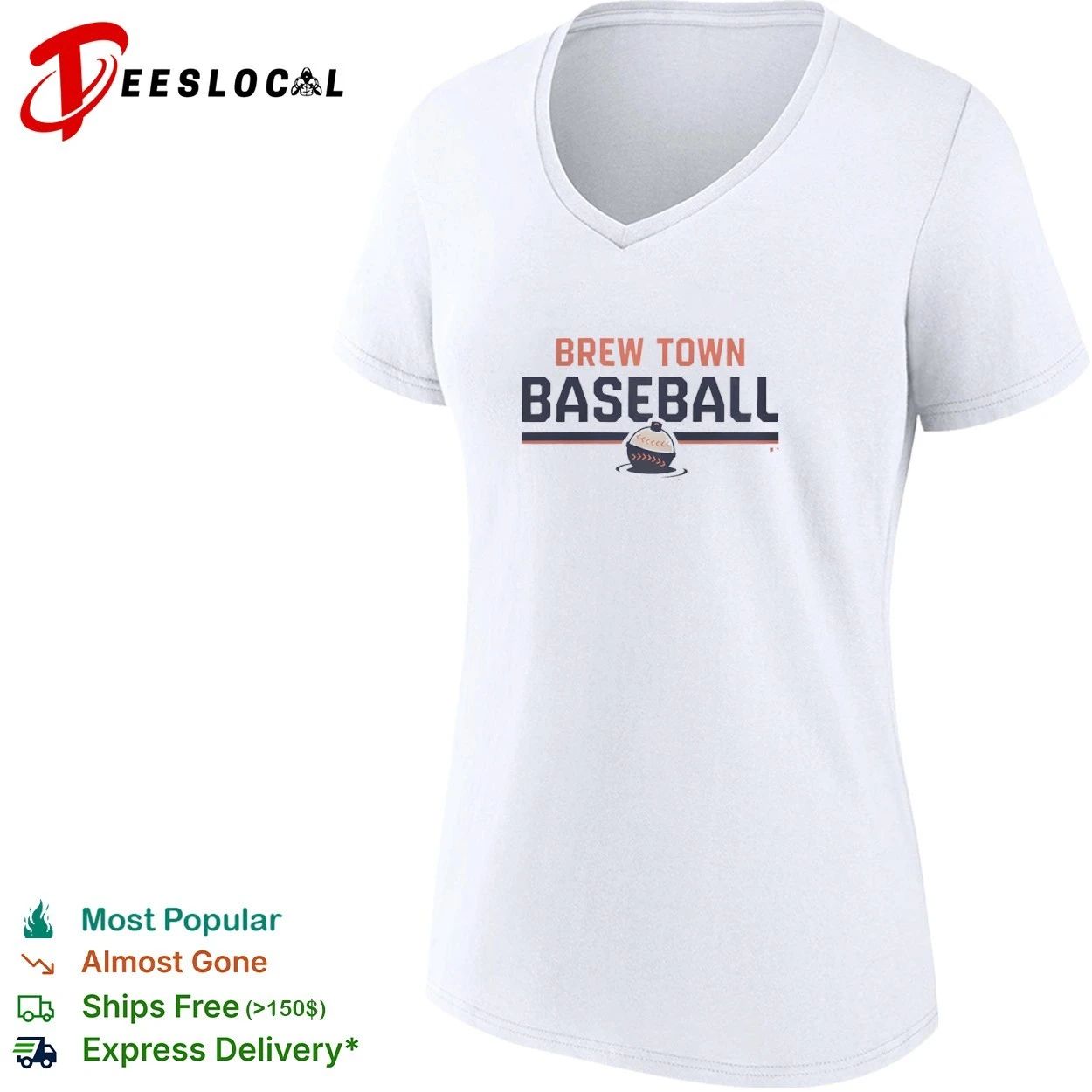 Brew Town Baseball Milwaukee Brewers Beer T-shirt