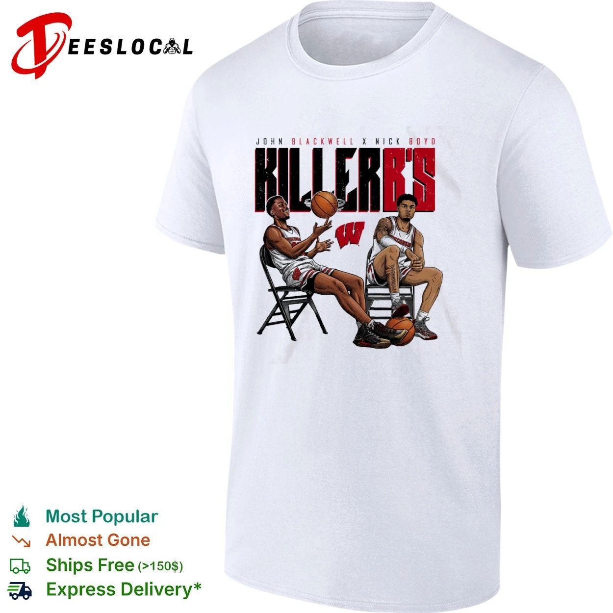 John Blackwell X Nick Boyd Killer B’s Wisconsin Badgers T-shirt