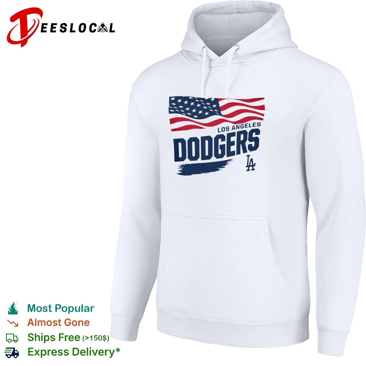 Los Angeles Dodgers Waving Flag Starter Los Angeles Dodgers T-shirt