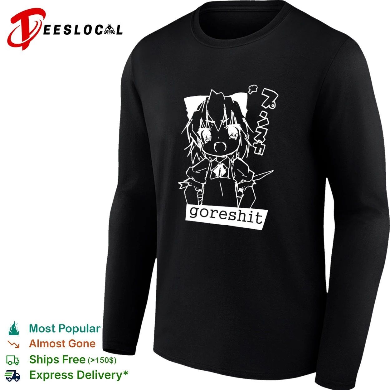 Goreshit Anime Girl breakcore electronic T-shirt