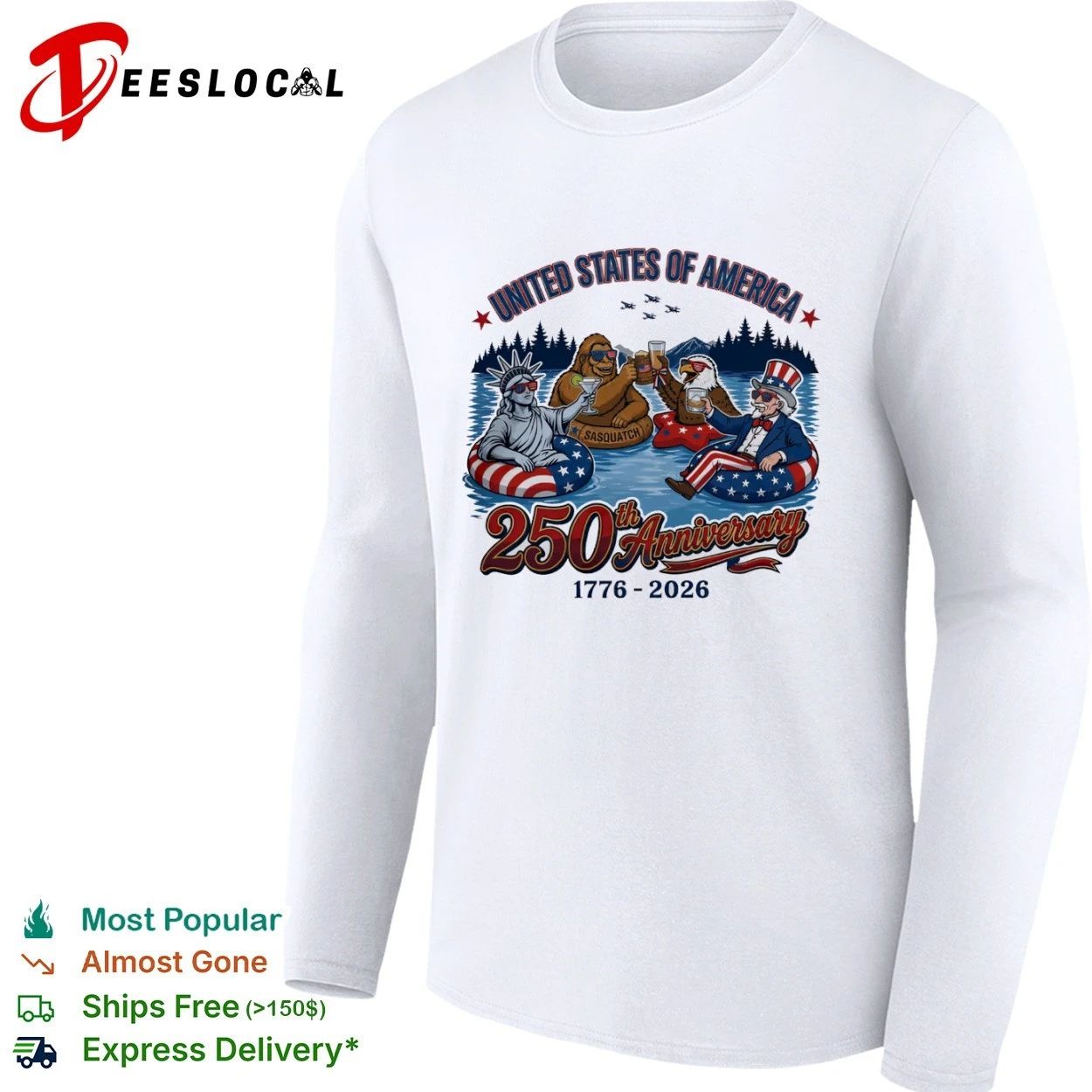 United States of America Fun 250th Anniversary 1776-2026 T-shirt