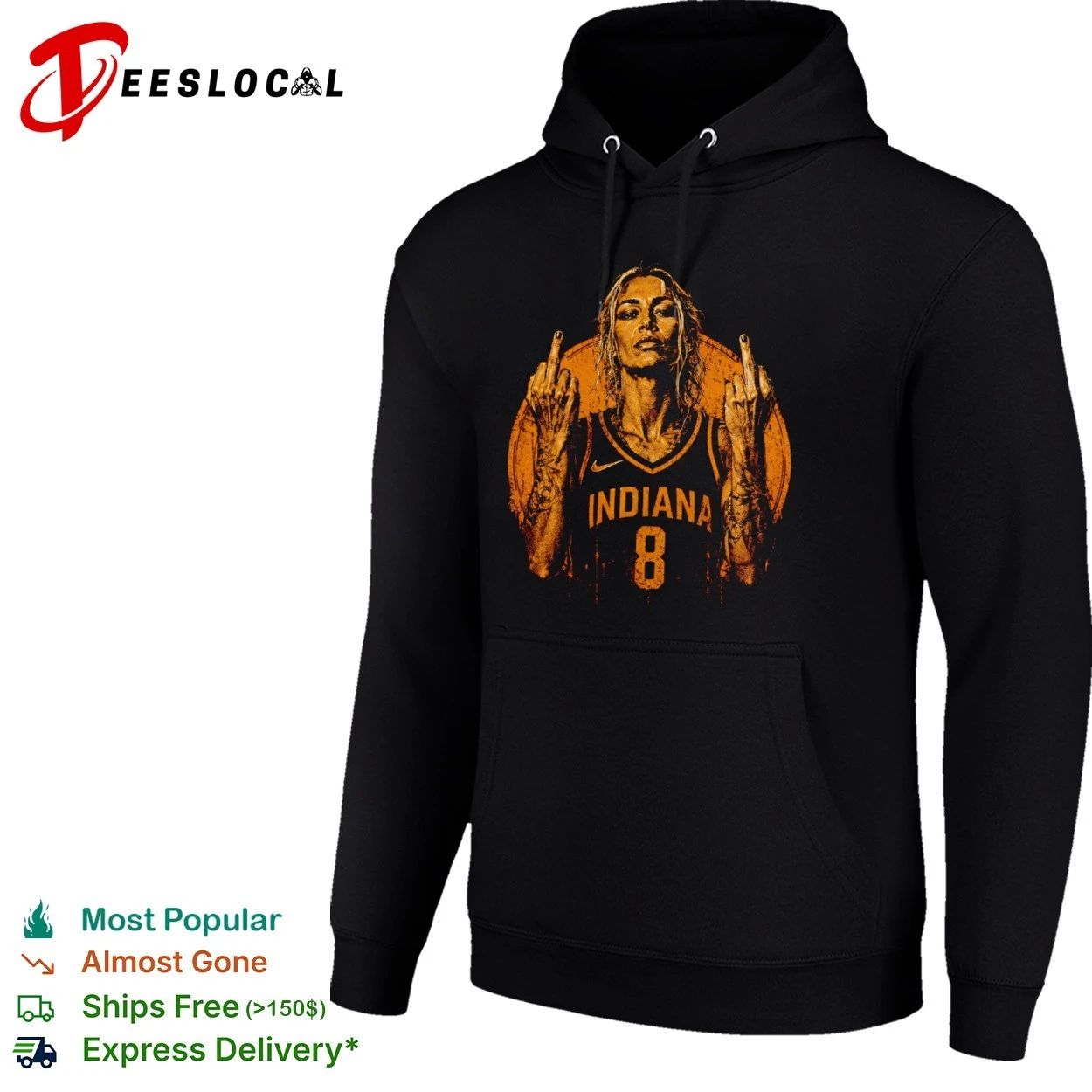 Sophie Cunningham Indiana Fever Unbothered Hoops Rebel T-shirt