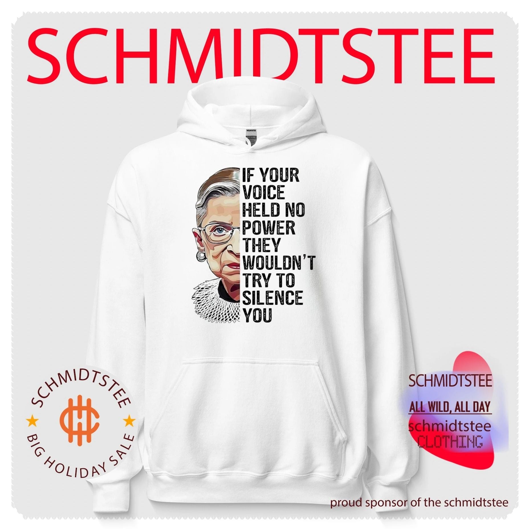 Ruth Bader Ginsburg if you voice helf no power they wouldn’t try to silence you shirt