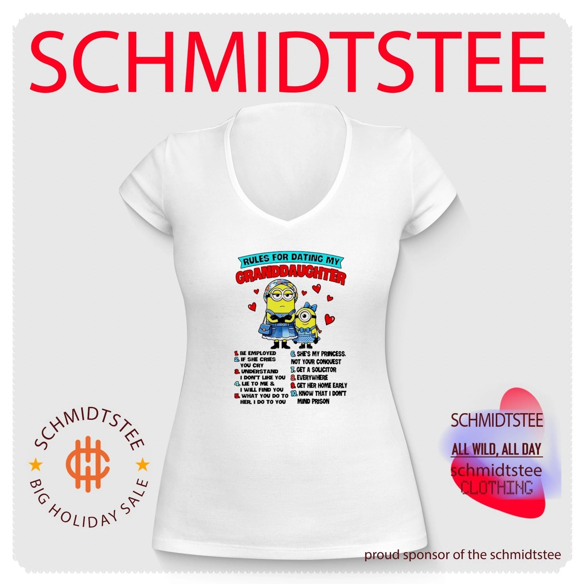 Rules for Dating My Granddaughter Minions Funny Quote shirt
