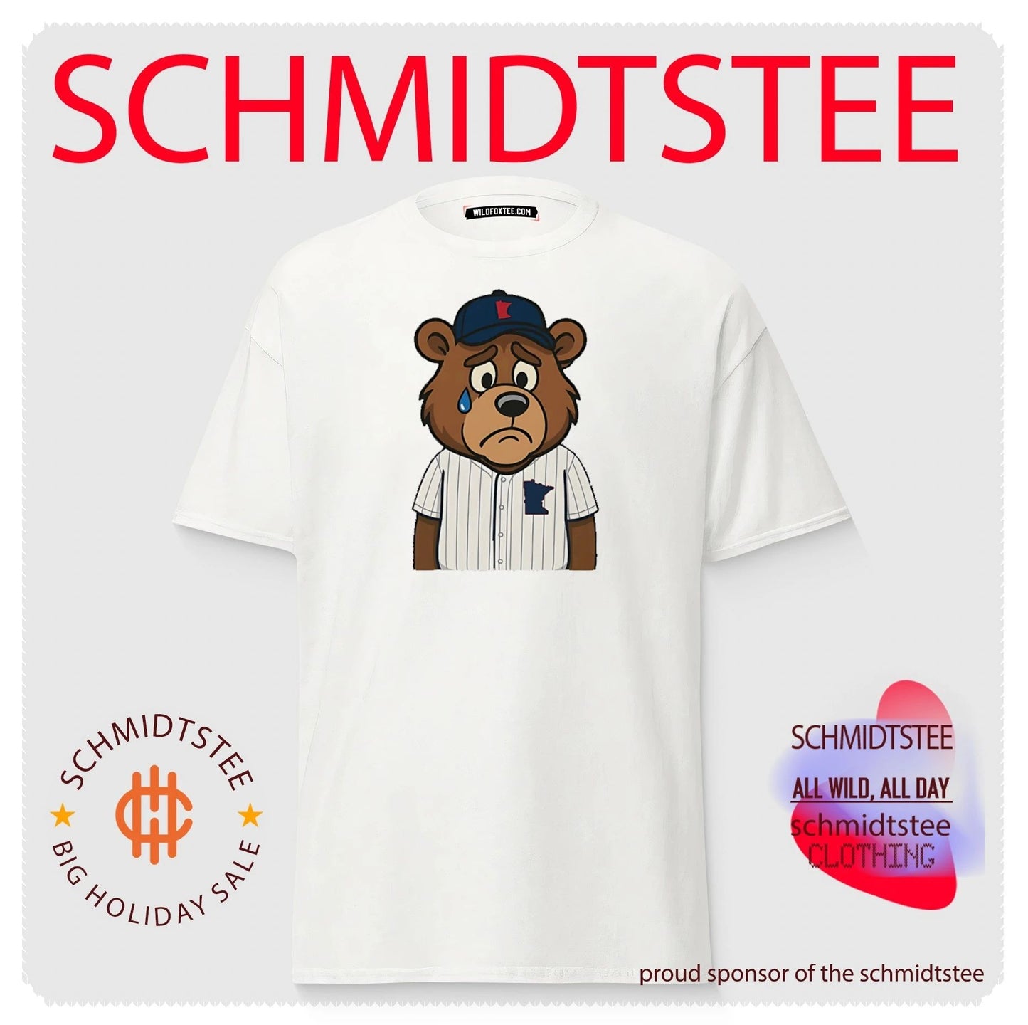 Sad Minnesota Baseball Bear MLB cartoon shirt