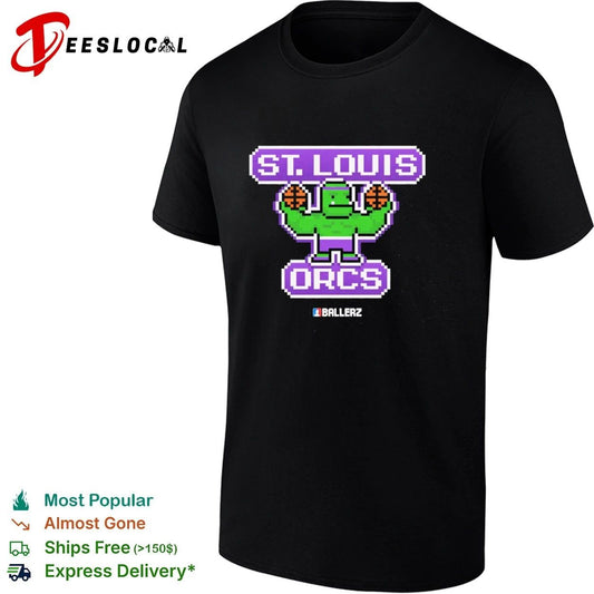 St Louis Orcs Ballerz basketball pixel art T-shirt