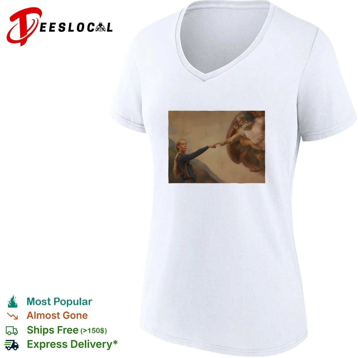 Caitlin Clark The Creation of Adam Indiana Fever T-shirt