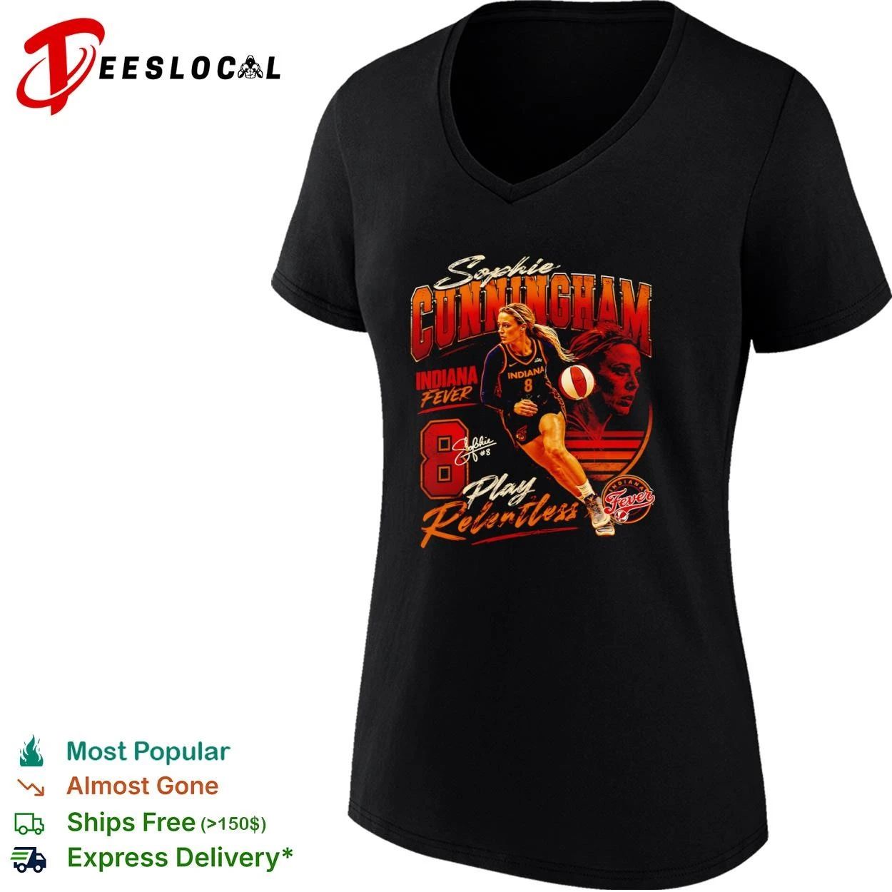 Sophie Cunningham Indiana Fever Play Relentless T-shirt