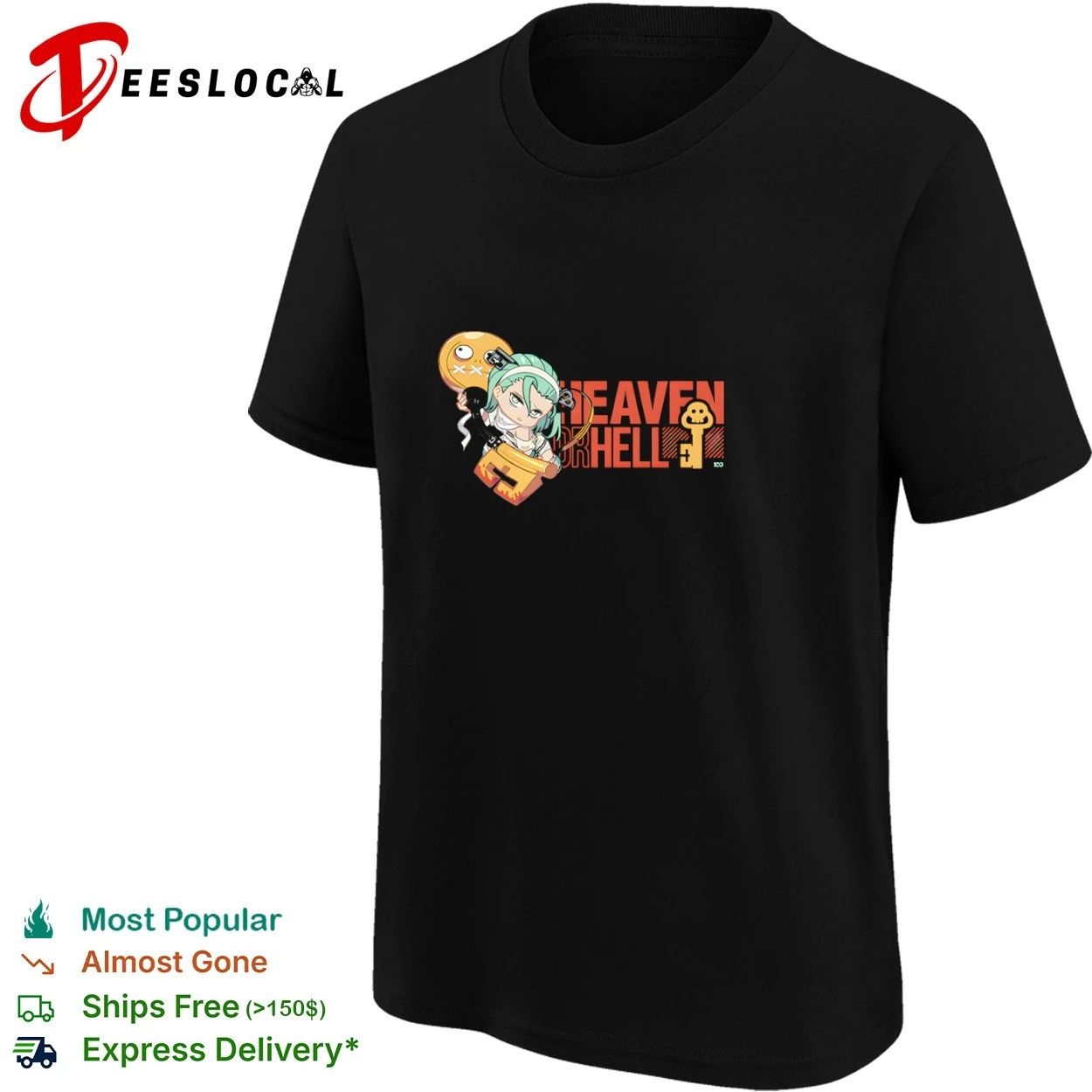 Heaven or Hell Guilty Gear Chibi Character T-shirt