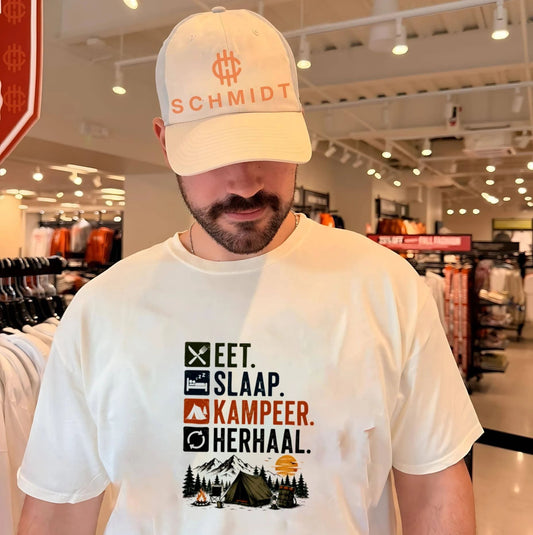 Eet Slaap Kampeer Herhaal Camping kamperen shirt