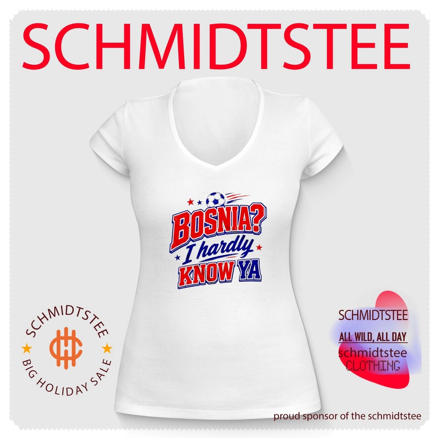 Bosnia I Hardly Know Ya Soccer Funny Pun shirt