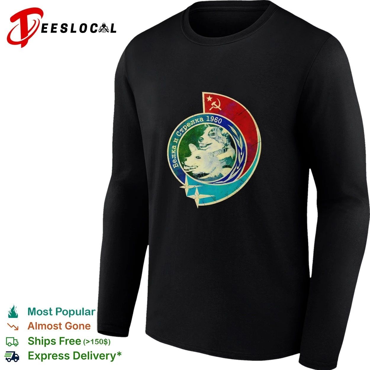 Belka and Strelka 1960 Soviet Space Dogs T-shirt