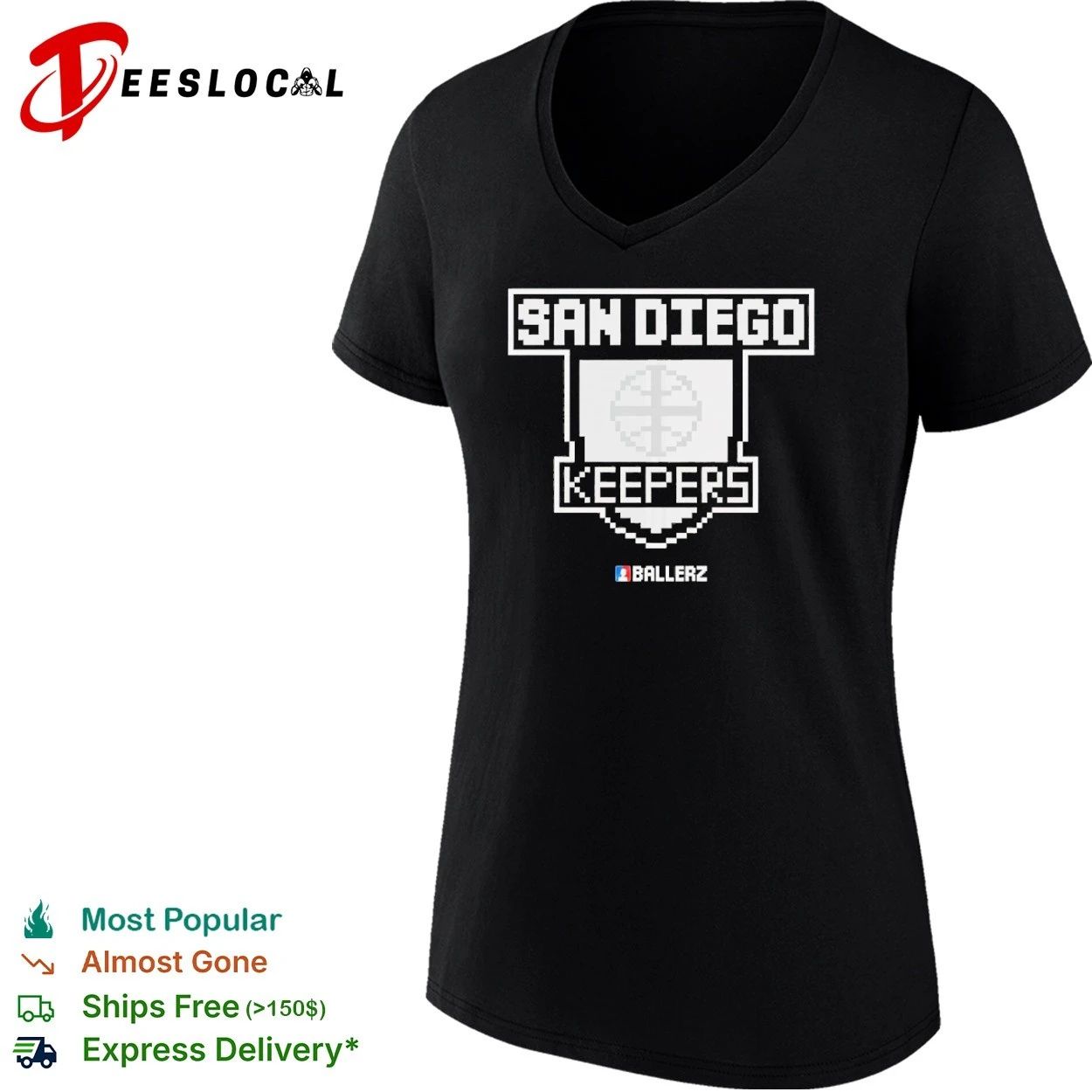 San Diego Keepers Ballerz Soccer Goalkeeper T-shirt