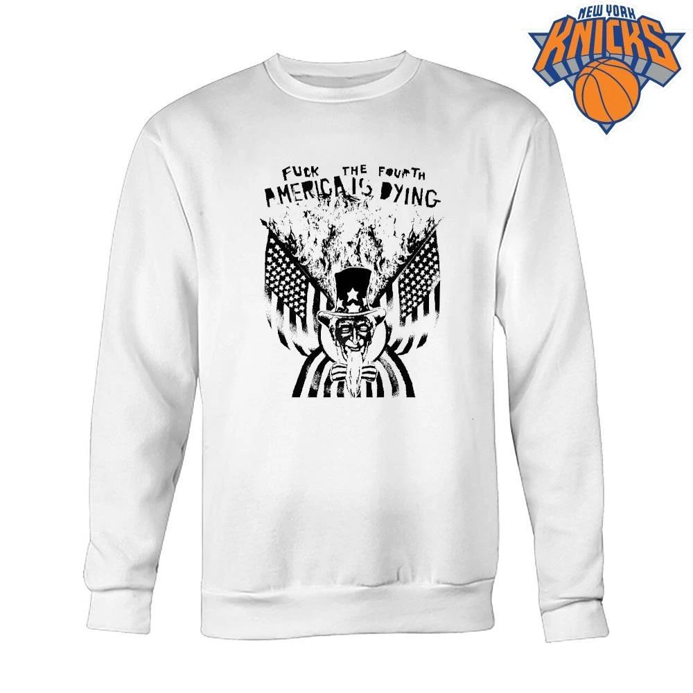 Fuck The Fourth America Is Dying Burning Uncle Sam Punk Grunge Shirt
