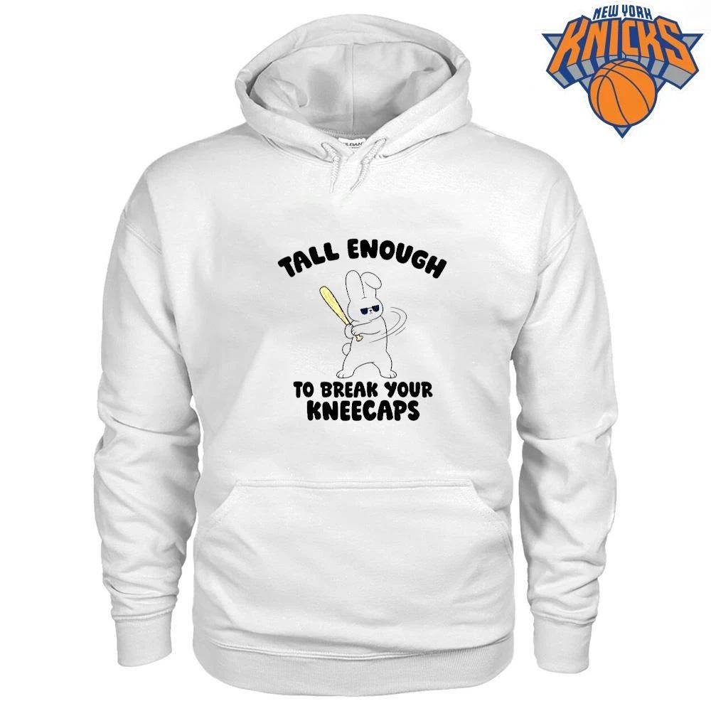Tall Enough To Break Your Kneecaps Funny Bunny With Baseball Bat Shirt