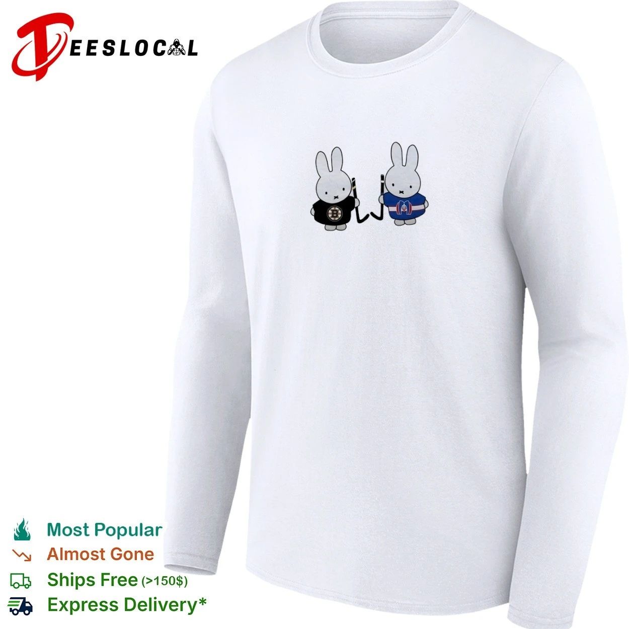 Miffy Boston Bruins and Montreal Canadiens Hockey T-shirt