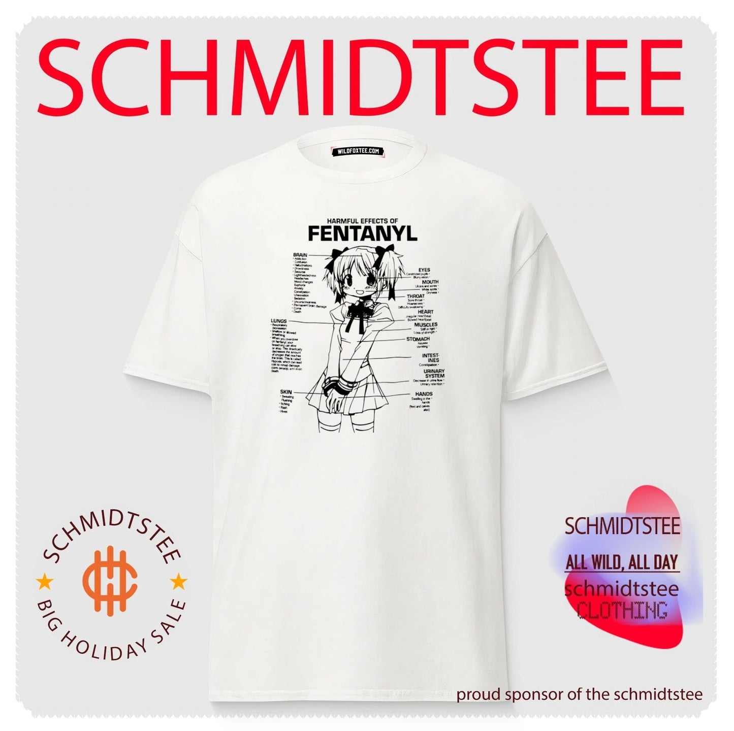 Harmful Effects of Fentanyl Anime Anatomy Chart shirt