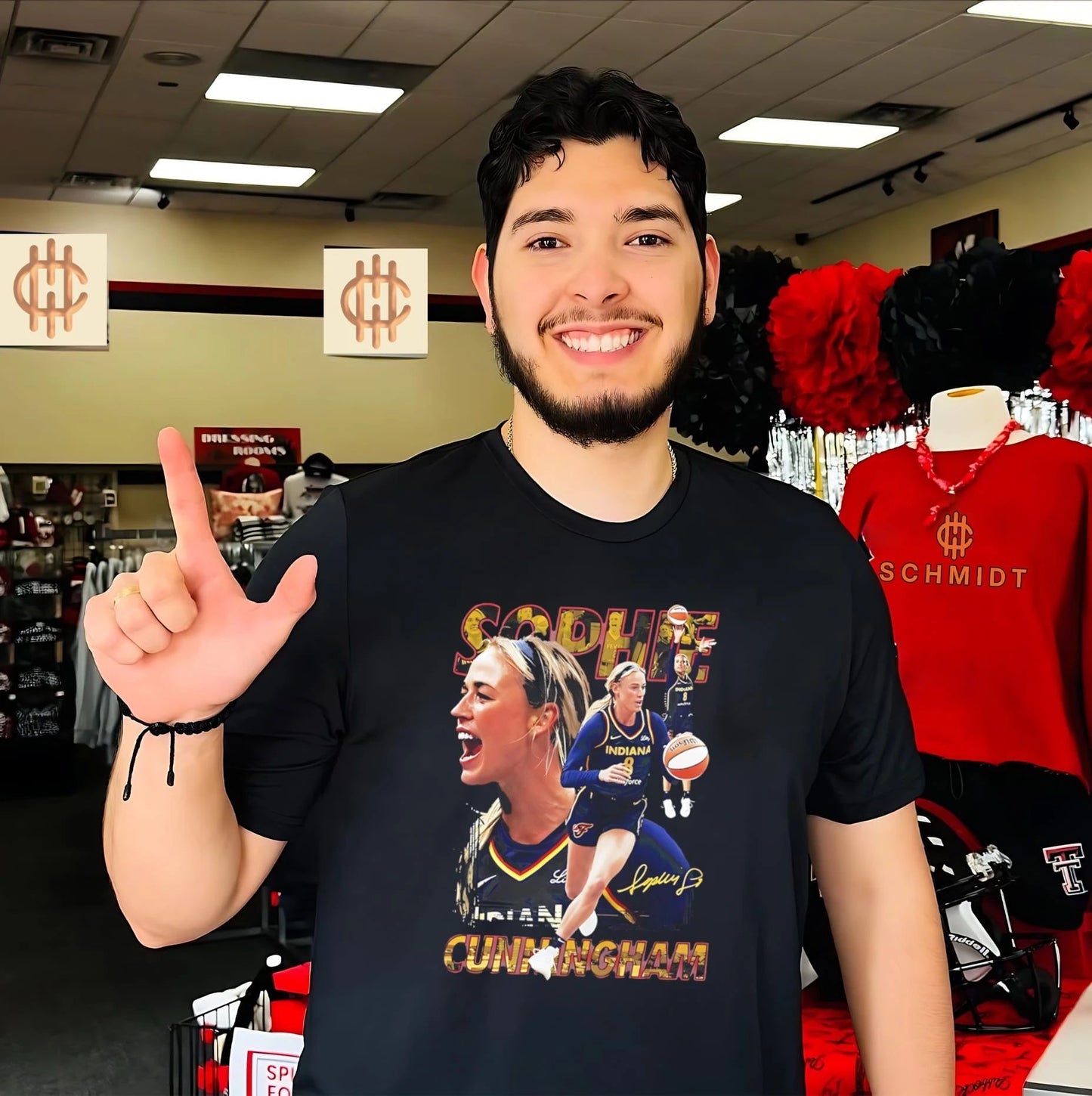 Indiana Fever Sophie Cunningham portrait signature vintage shirt