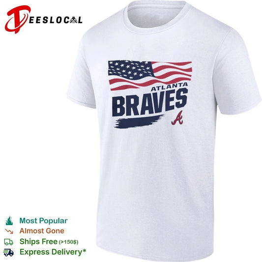 Atlanta Braves Waving Flag Atlanta Braves T-shirt
