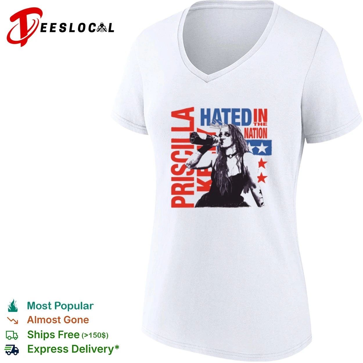 Priscilla Kelly Hated in the Nation Wrestling T-shirt