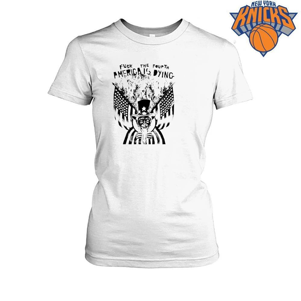 Fuck The Fourth America Is Dying Burning Uncle Sam Punk Grunge Shirt
