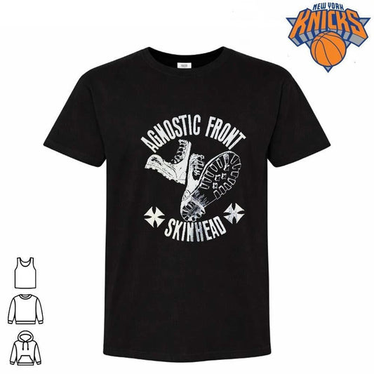 Agnostic Front Skinhead Hardcore Punk Heavy Duty Combat Boots Distressed Vintage shirt