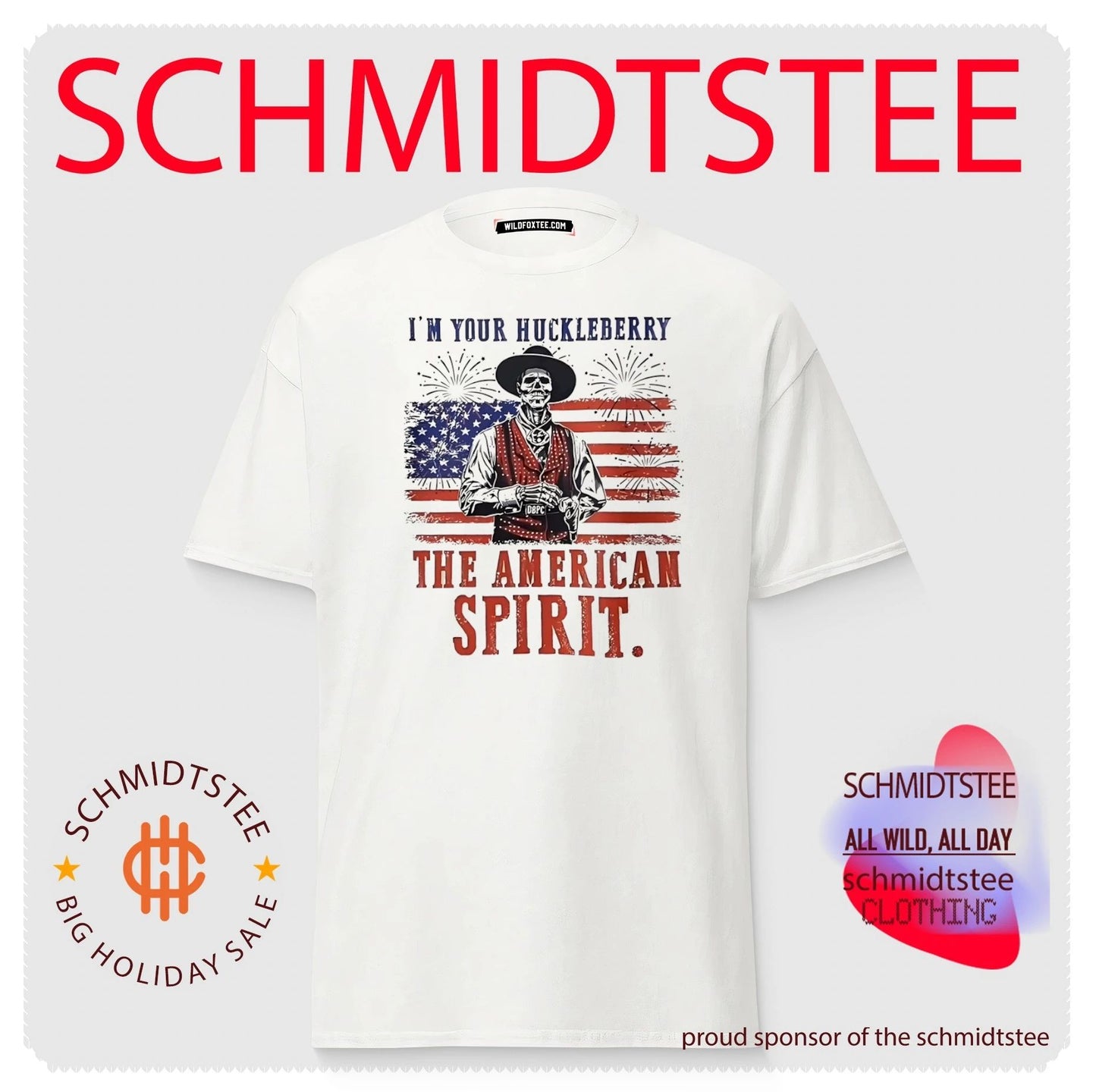 I’m your huckleberry the American spirit American flag shirt