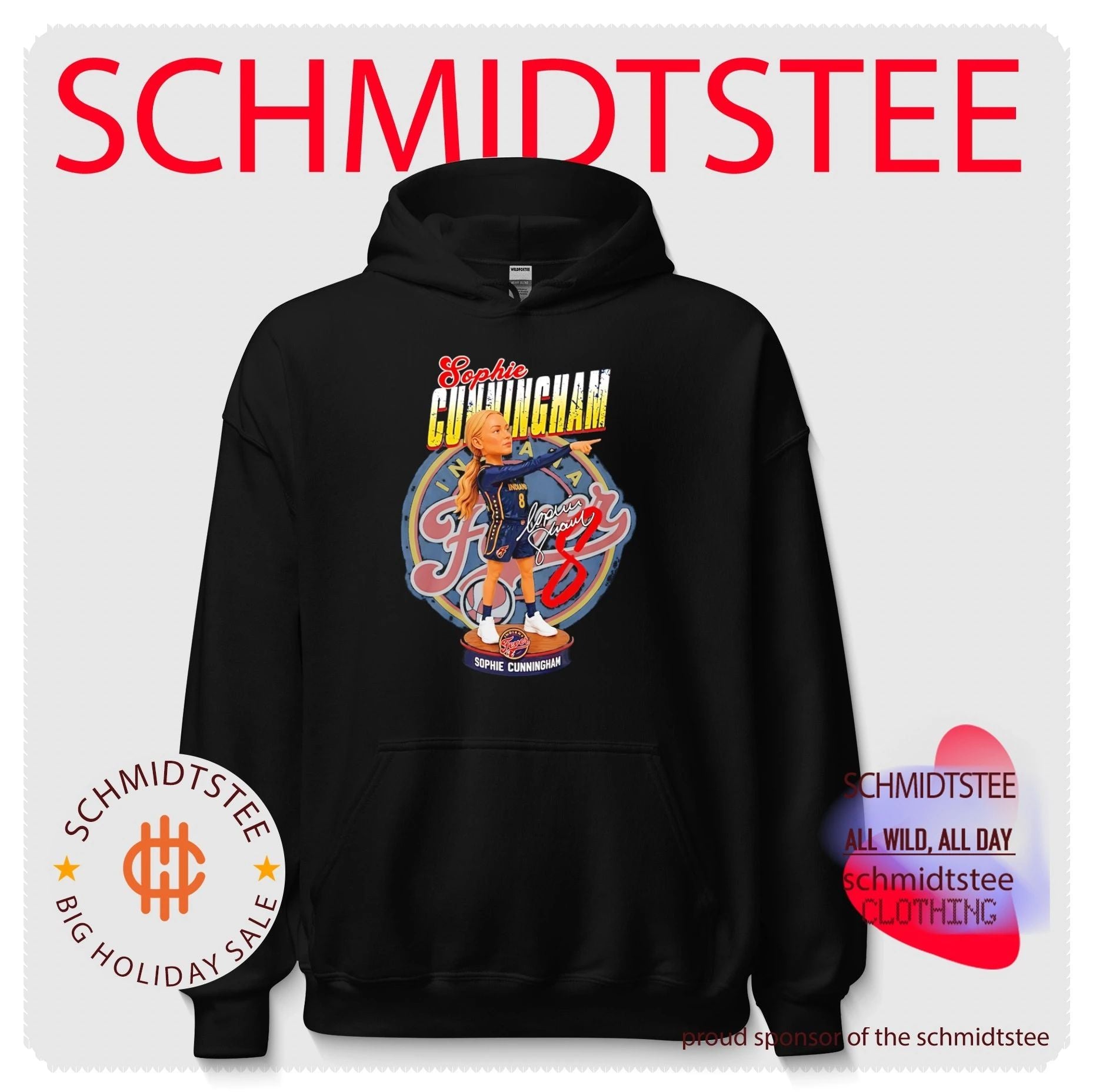Indiana Fever Sophie Cunningham pointing chibi vintage shirt