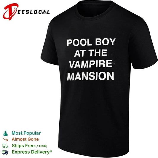 Pool Boy at the Vampire Mansion gothic T-shirt