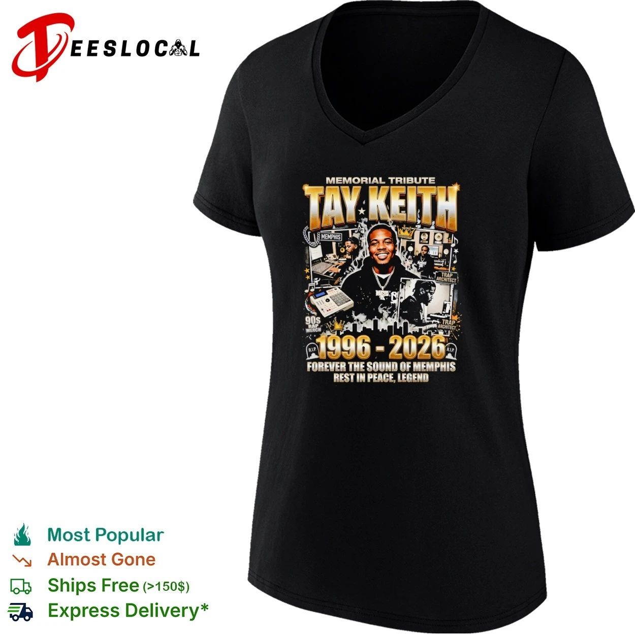 Tay Keith Memorial Tribute 1996-2026 Forever the Sound of Memphis Rest in Peace Legend T-shirt