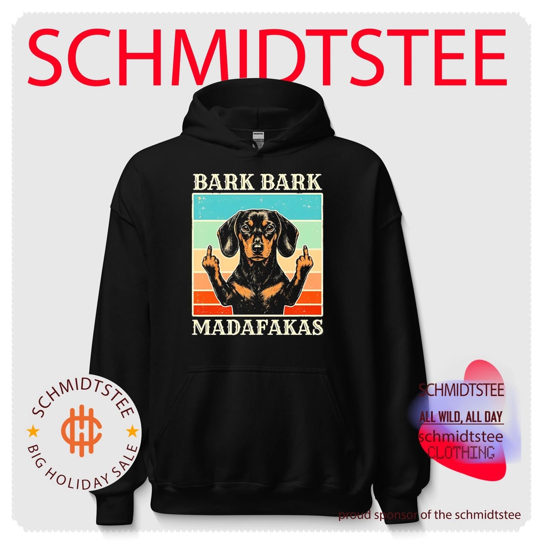 Bark Bark Madafakas middle finger dog funny shirt