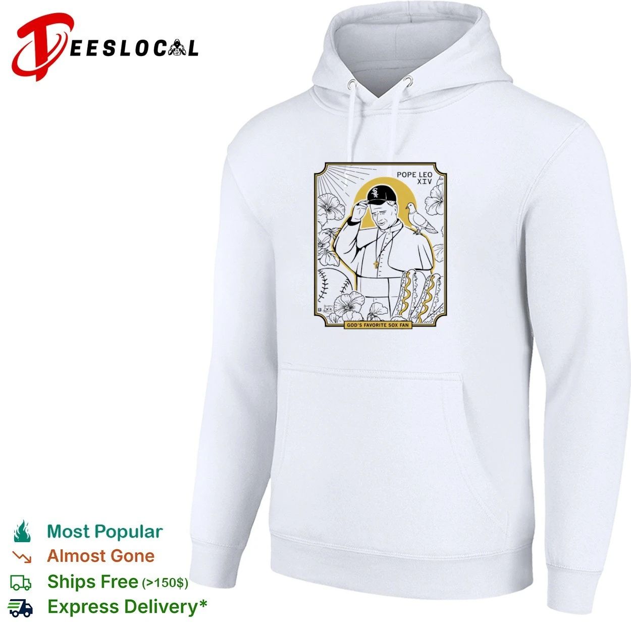 Pope Leo XIV God’s Favorite Sox Fan Baseball T-shirt