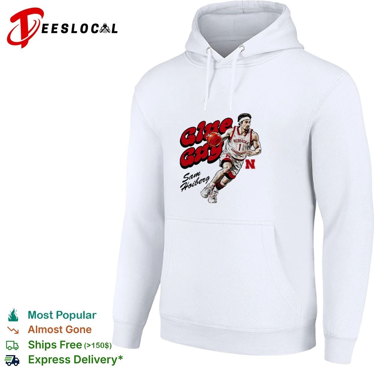 Sam Hoiberg Glue Guy Nebraska Cornhuskers T-shirt