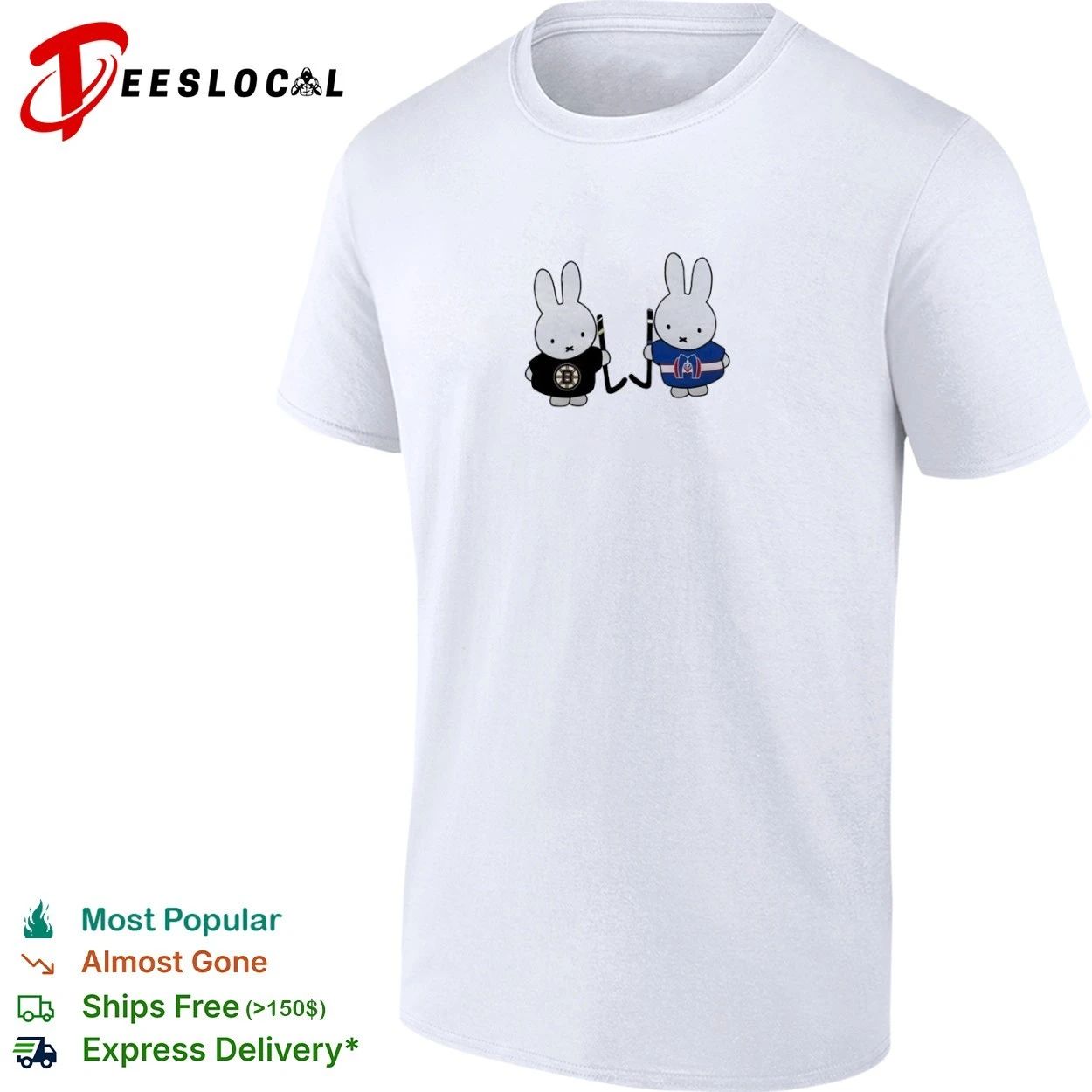Miffy Boston Bruins and Montreal Canadiens Hockey T-shirt