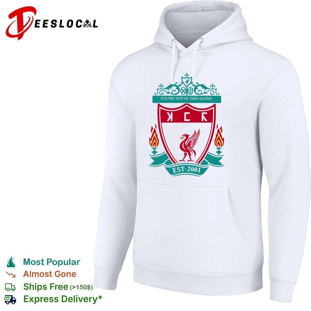 You’re Not in This Alone Est 2001 Liverpool Logo T-shirt