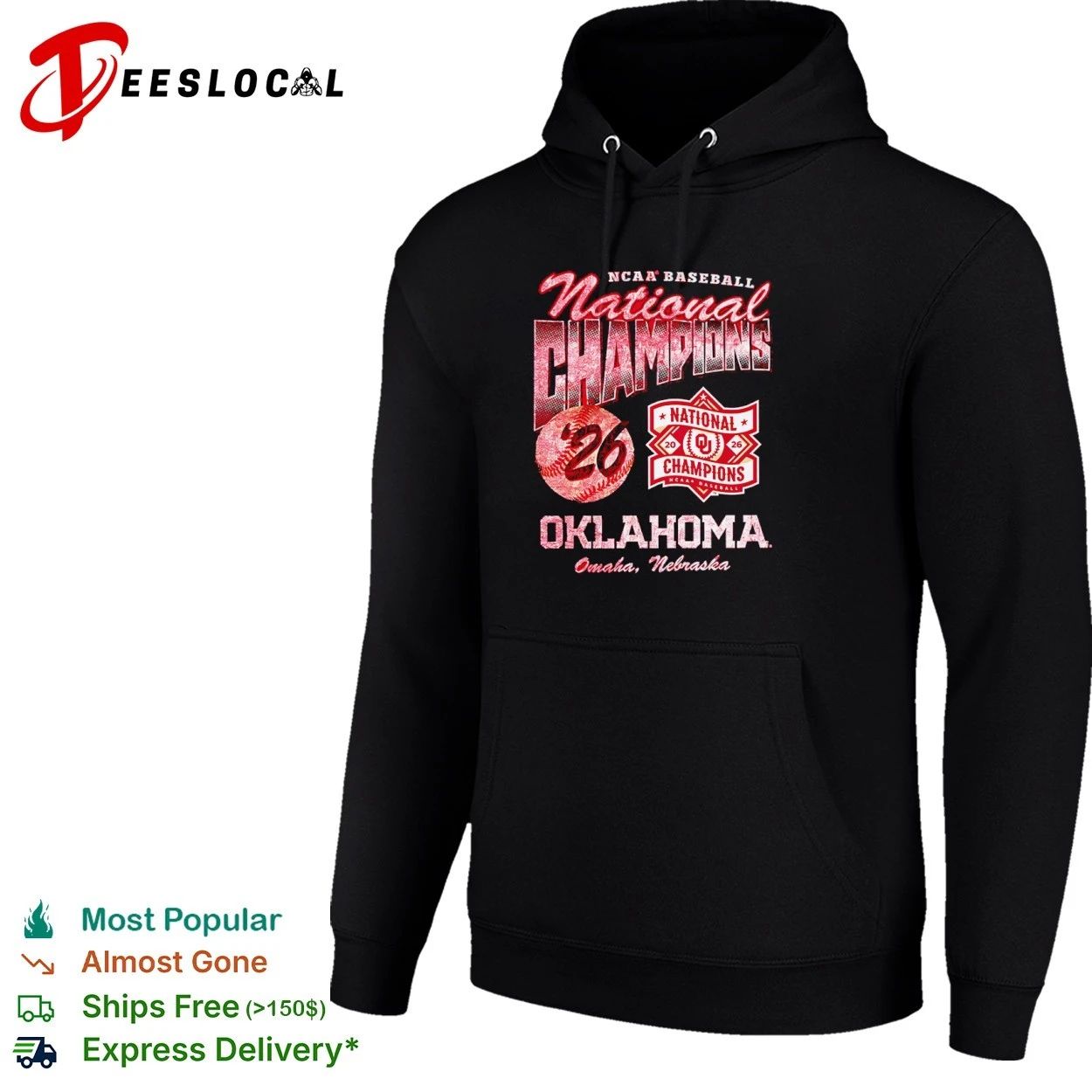 NCAA Baseball National Champions 26 Oklahoma Omaha Nebraska T-shirt